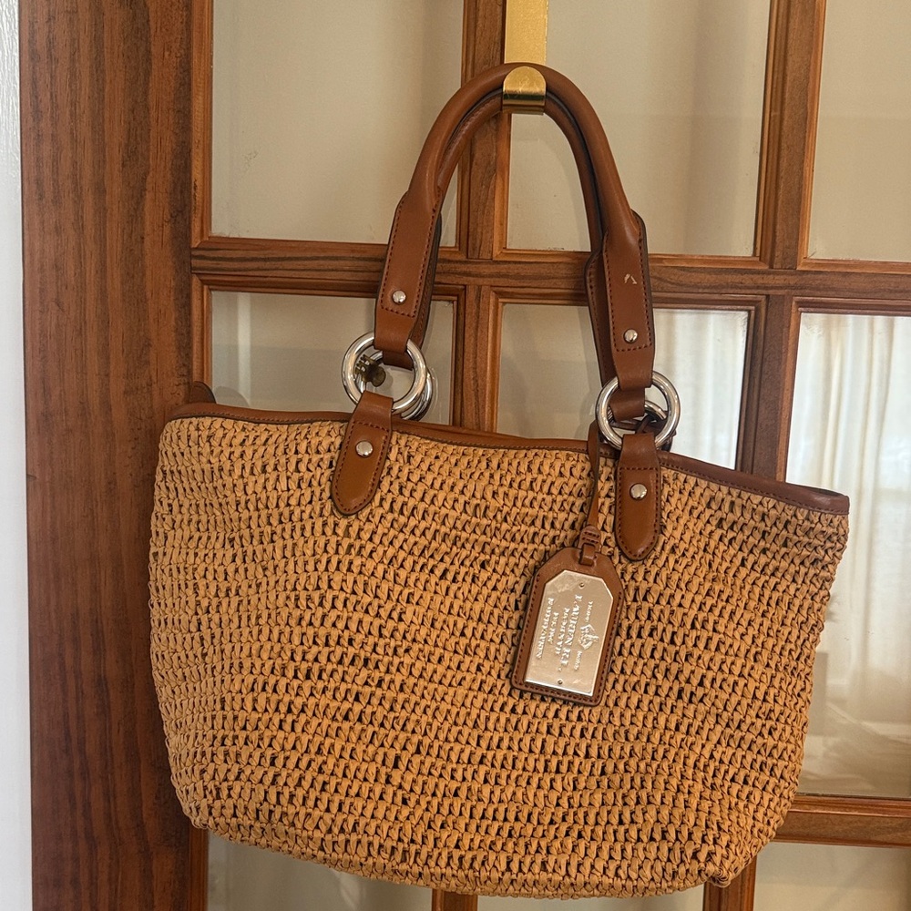 Polo Ralph Lauren Tan Woven Tote